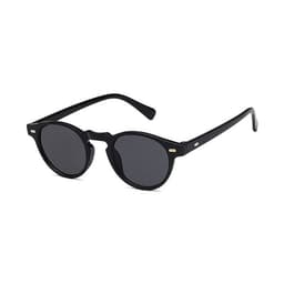 image-Men's Round Frame Retro Sunglasses