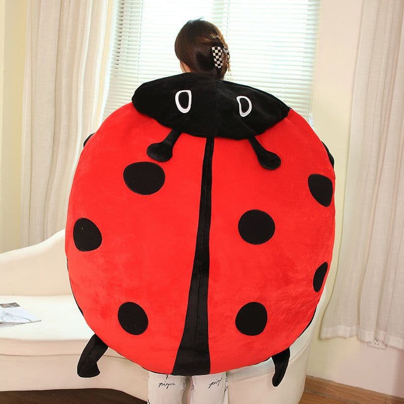 image-Large Beetle Plush Pillow Toy