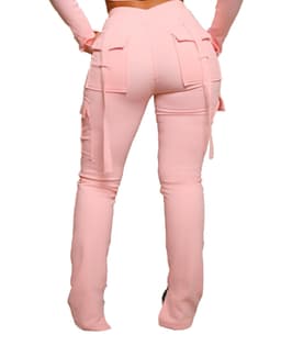 image-A5342 Double Sided Velvet Casual Pants Pink XXL