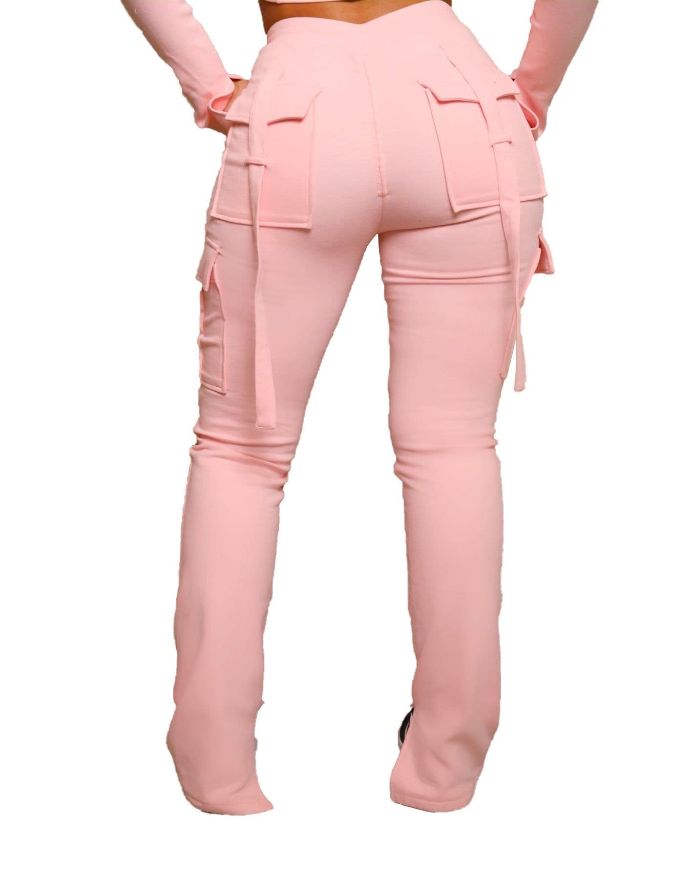 image-A5342 Double Sided Velvet Casual Pants Pink XXL