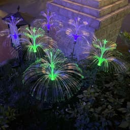image-Solar LED Fiber Optic Jellyfish Light IP65 Waterproof