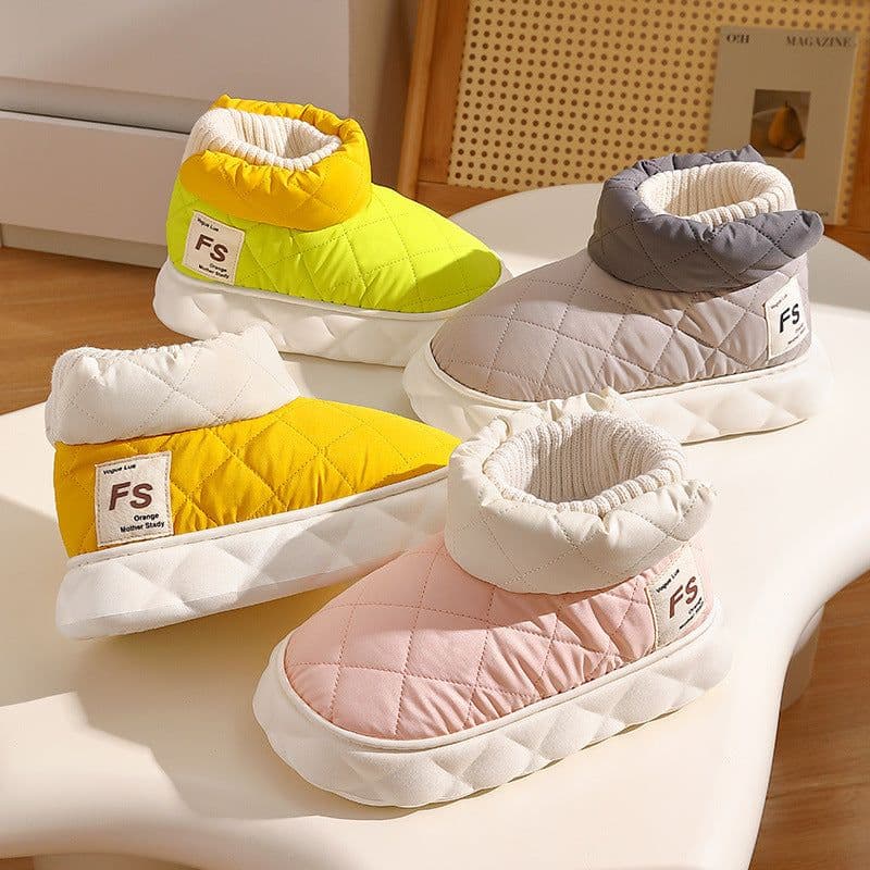 image-Waterproof Winter Cotton Slippers for Women