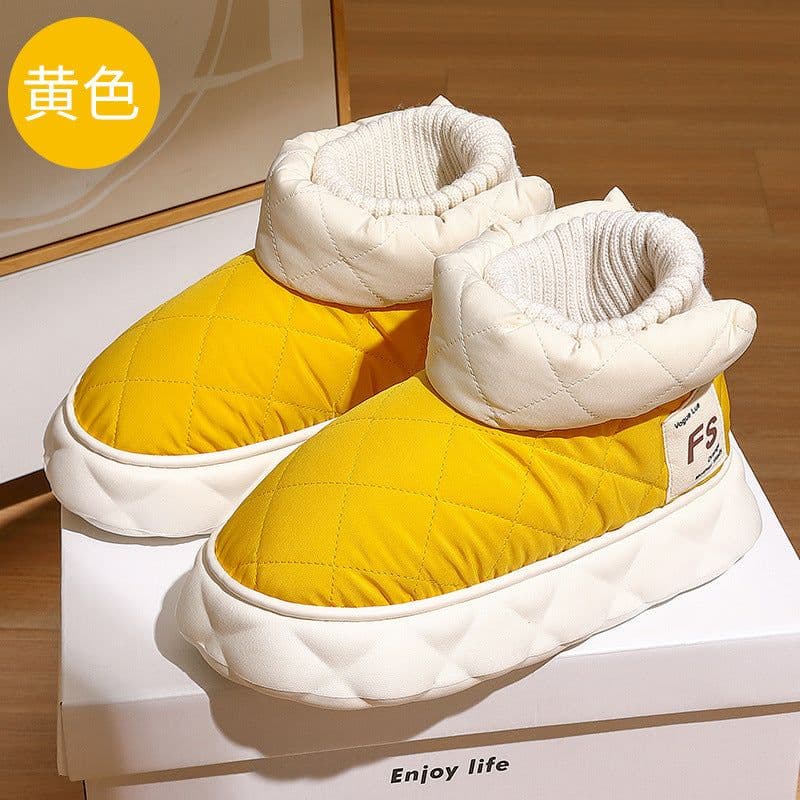 image-Waterproof Winter Cotton Slippers for Women