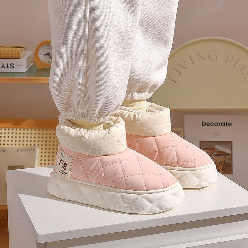 image-Waterproof Winter Cotton Slippers for Women
