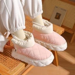 image-Waterproof Winter Cotton Slippers for Women