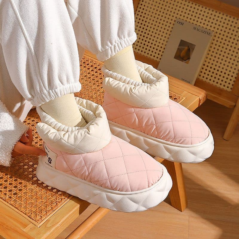 image-Waterproof Winter Cotton Slippers for Women