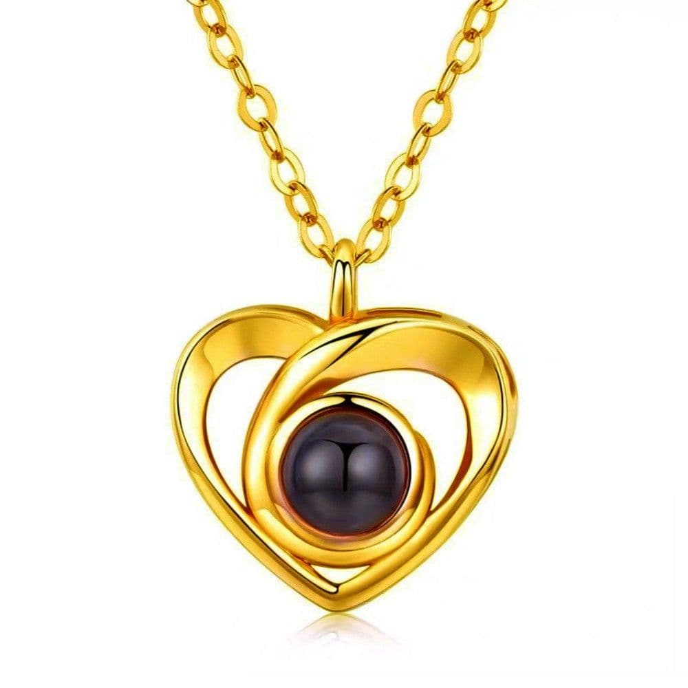image-Projection Photo Necklace with 100 Languages I Love You