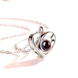 image-Projection Photo Necklace with 100 Languages I Love You