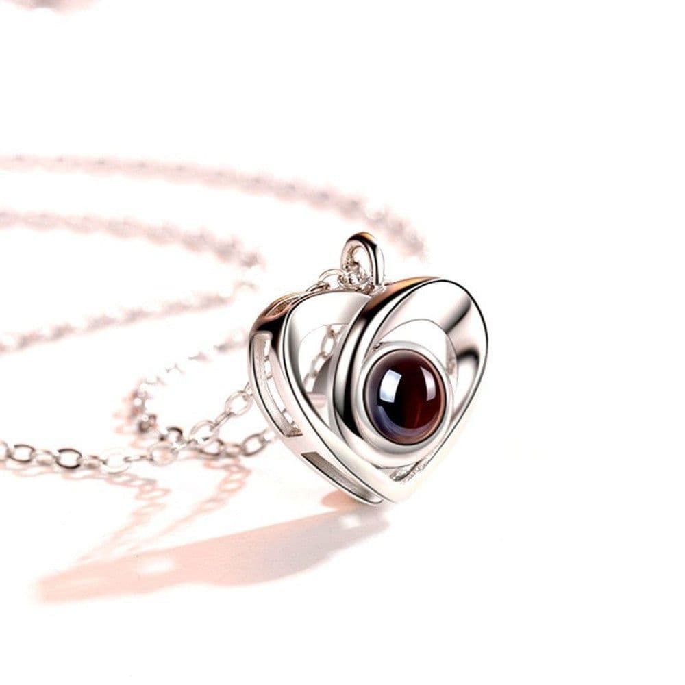 image-Projection Photo Necklace with 100 Languages I Love You