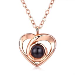 image-Projection Photo Necklace with 100 Languages I Love You