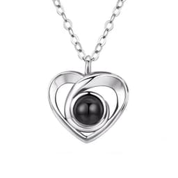 image-Projection Photo Necklace with 100 Languages I Love You