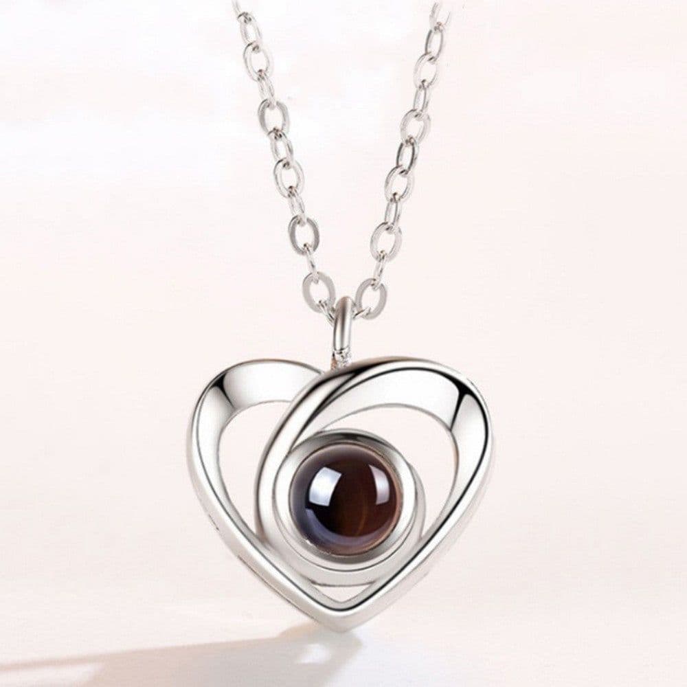 image-Projection Photo Necklace with 100 Languages I Love You