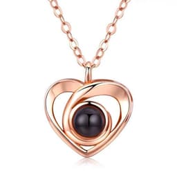 image-Projection Photo Necklace with 100 Languages I Love You