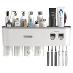 image-Creative Toothbrush Rack Suction Cup Wall Mount Storage