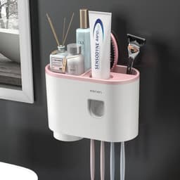 image-Creative Toothbrush Rack Suction Cup Wall Mount Storage