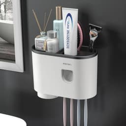 image-Creative Toothbrush Rack Suction Cup Wall Mount Storage