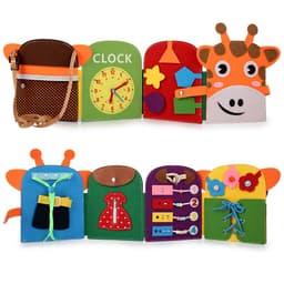 image-Barley Elephant Giraffe Busy Pack Montessori Toy