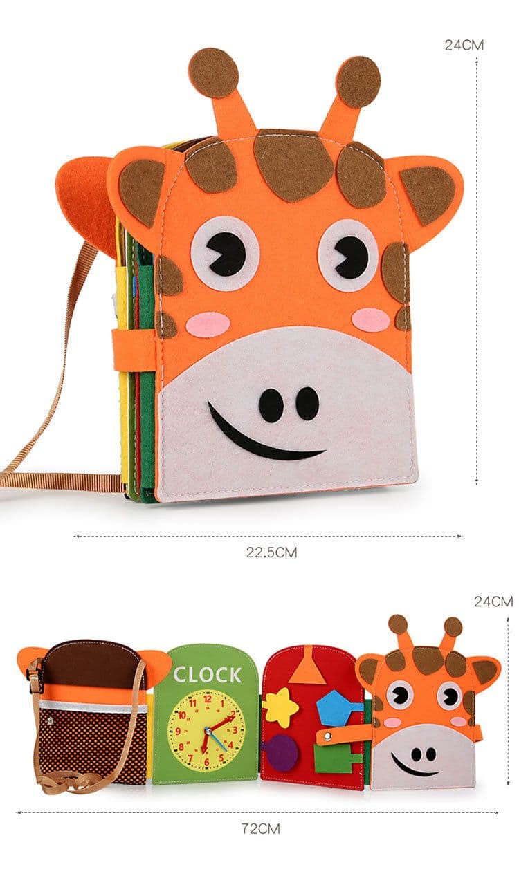 image-Barley Elephant Giraffe Busy Pack Montessori Toy