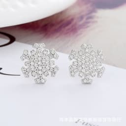 image-Sterling Silver 925 Snowflake Earrings