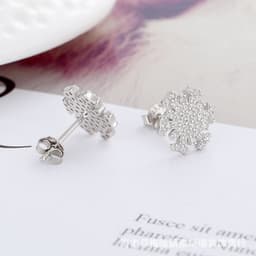image-Sterling Silver 925 Snowflake Earrings