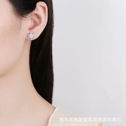 image-Sterling Silver 925 Snowflake Earrings