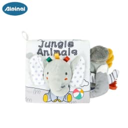 image-Visual Gray Tail Cloth Book for Infants