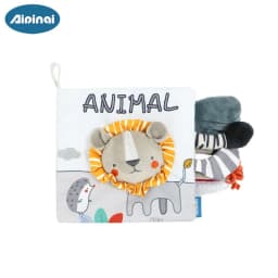 image-Visual Gray Tail Cloth Book for Infants