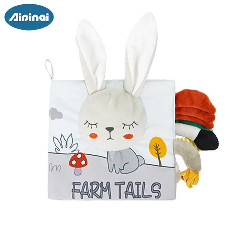 image-Visual Gray Tail Cloth Book for Infants