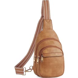 image-Women's Large Capacity PU Crossbody Bag Amber