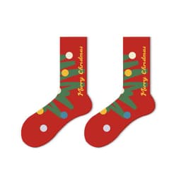 image-Christmas Cartoon Socks Mid-Tube Unisex Combed Cotton