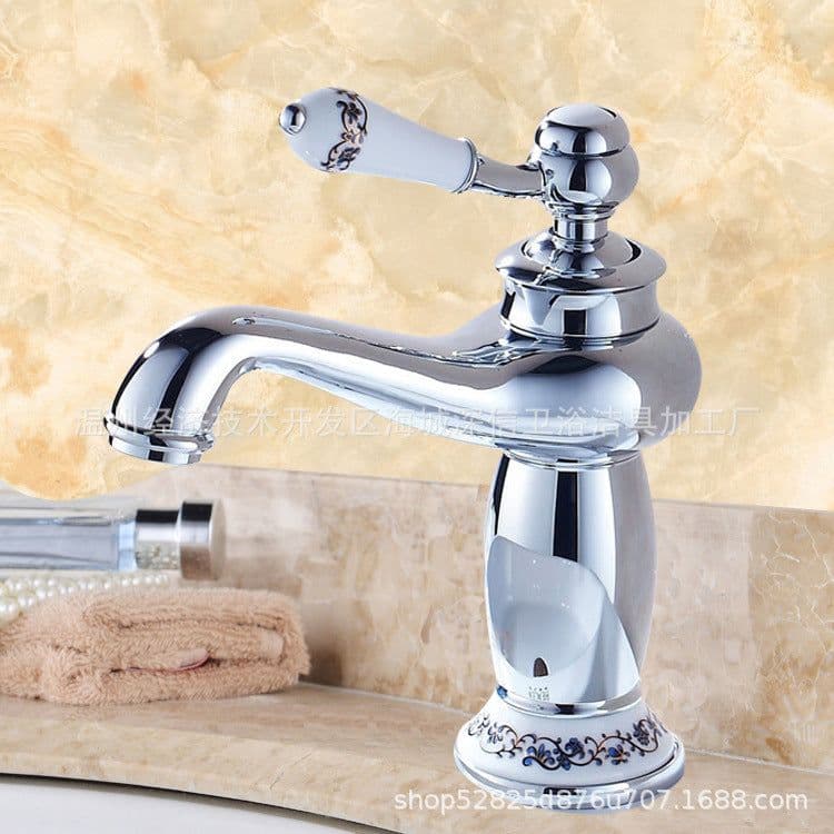 image-All-Copper Antique Basin Faucet Black
