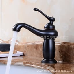 image-All-Copper Antique Basin Faucet Black