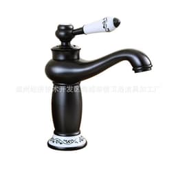 image-All-Copper Antique Basin Faucet Black