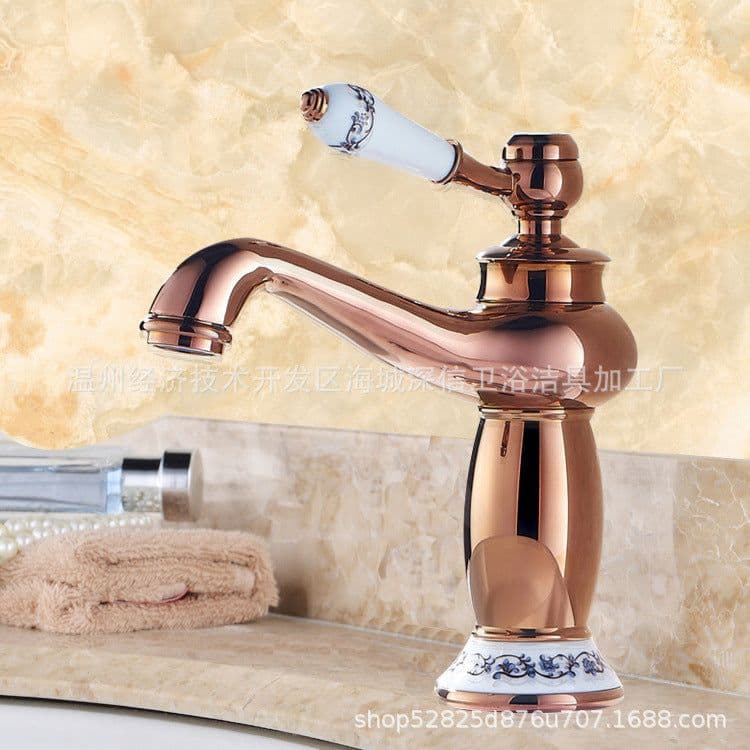 image-All-Copper Antique Basin Faucet Black