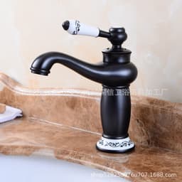 image-All-Copper Antique Basin Faucet Black