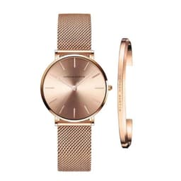 image-Japanese Quartz Mesh Strap Waterproof Watch 36mm Women's