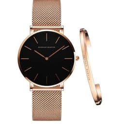 image-Japanese Quartz Mesh Strap Waterproof Watch 36mm Women's