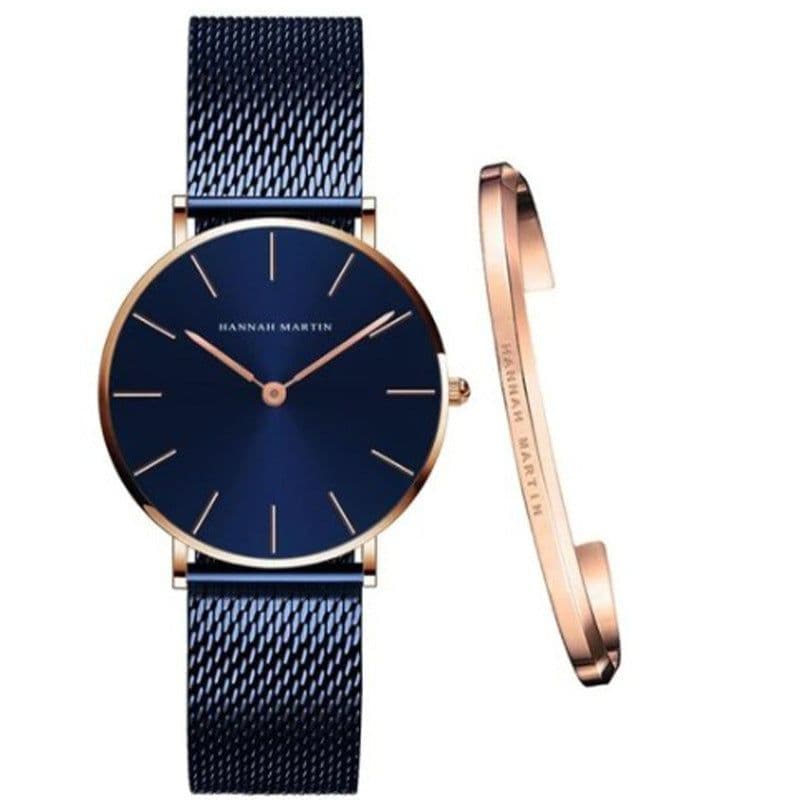 image-Japanese Quartz Mesh Strap Waterproof Watch 36mm Women's