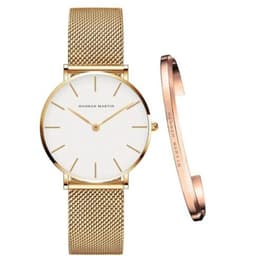 image-Japanese Quartz Mesh Strap Waterproof Watch 36mm Women's