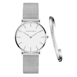 image-Japanese Quartz Mesh Strap Waterproof Watch 36mm Women's
