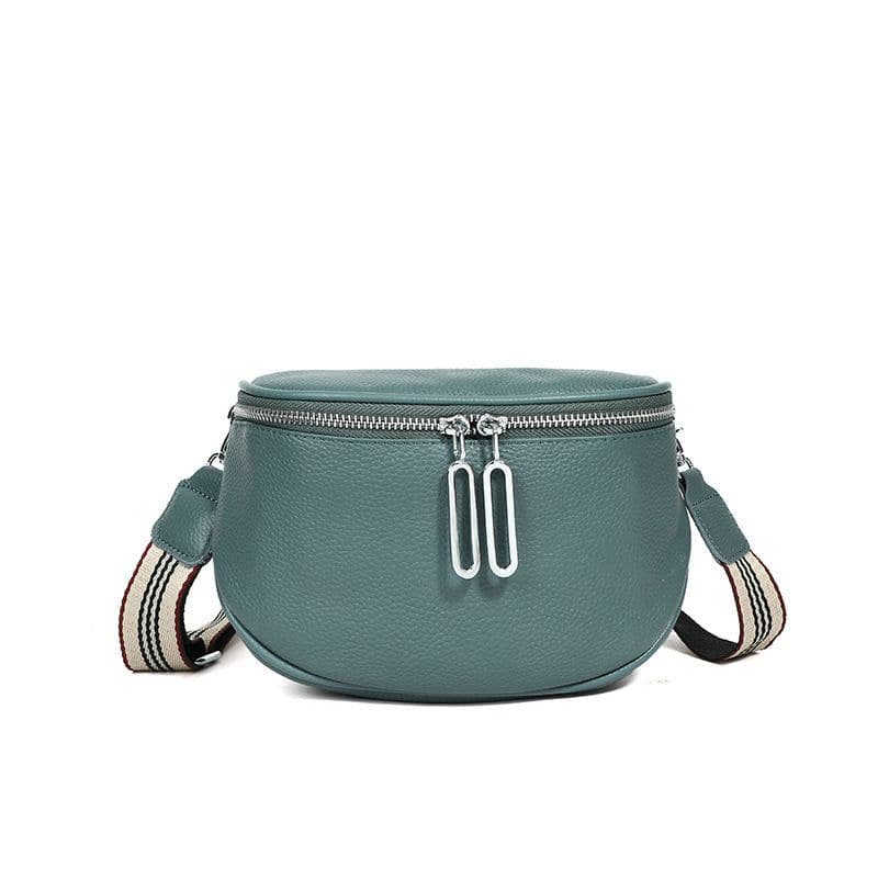 image-Genuine Leather Saddle Bag Crossbody Single Shoulder