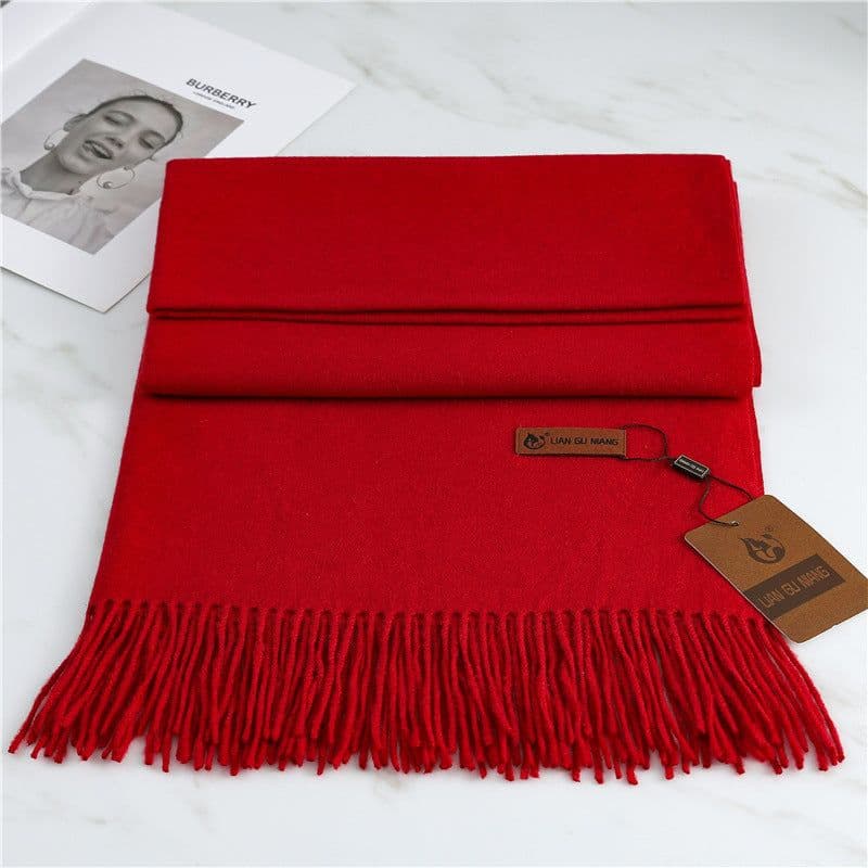 image-Scarf Imitation Cashmere 32 Colors Tassel Wrap