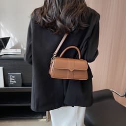 image-Fashenu Single Shoulder Crossbody Bag, Square