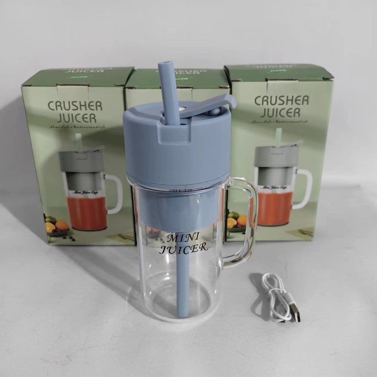 image-Portable Electric Juicer Cup 500ml, 150W Blender
