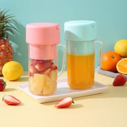 image-Portable Electric Juicer Cup 500ml, 150W Blender