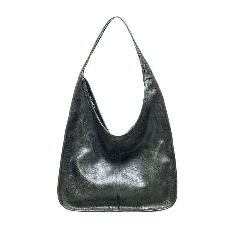 image-Retay Retro Textured PU Shoulder Bag Yellow