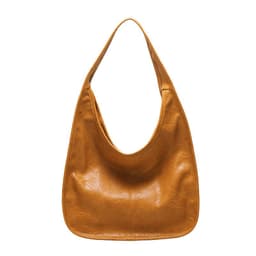 image-Retay Retro Textured PU Shoulder Bag Yellow