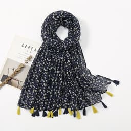 image-Japanese Fresh Butterfly Print Scarf 180cm