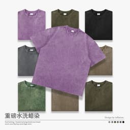 image-INF Men's Cotton T-Shirt Olive Green Loose Fit