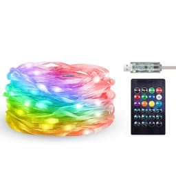 image-LED String Light RGB 10M APP Control Remote Voice